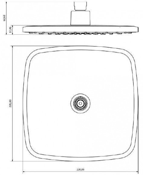 Верхний душ Genebre Oval (R63112 08)